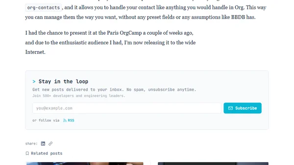Announcing Org-contacts