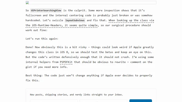 Fixing What Apple Doesn't