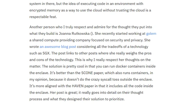 Reflections on SGX