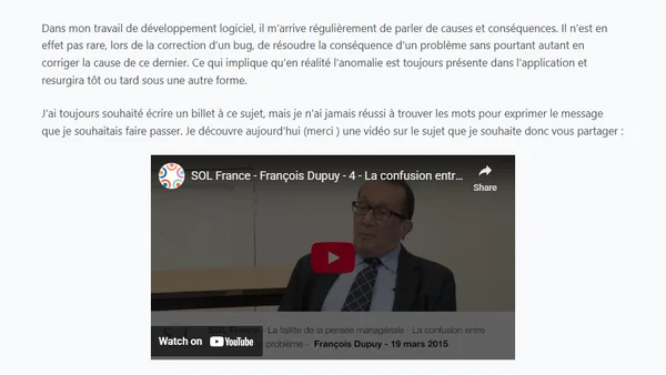 La confusion entre symptôme et problème