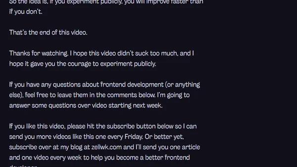 Experiment publicly