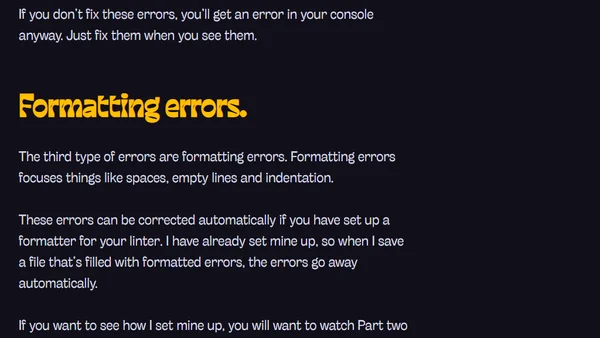 How to use a linter