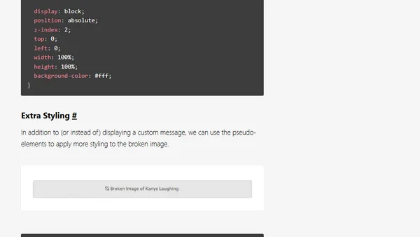 Styling Broken Images