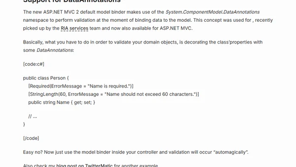 ASP.NET MVC 2 Preview 1 released!