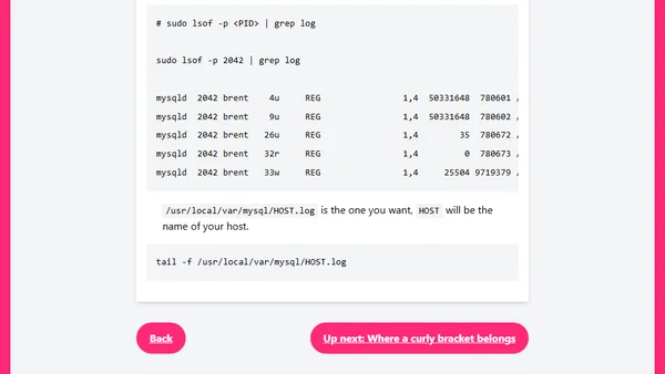 MySQL query logging