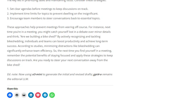 Bikeshedding: the art of distraction