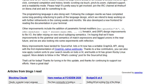 Status update, September 2021