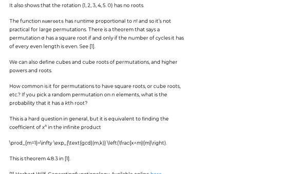 Permutation roots