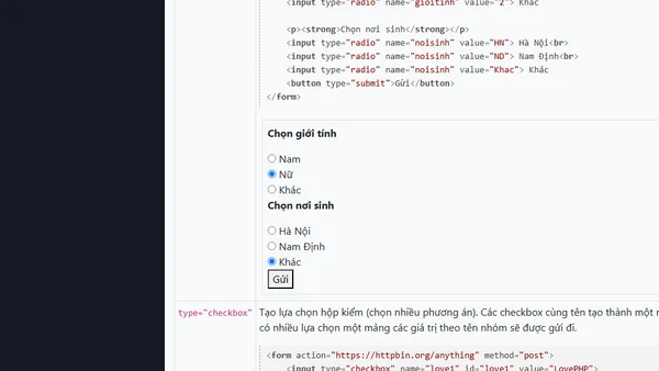 Thẻ <label> và thẻ <input> trong HTML