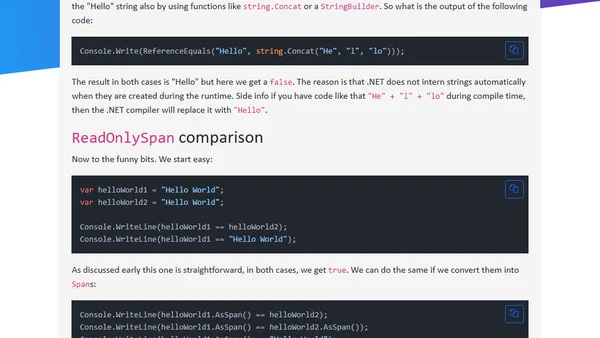 ReadOnlySpan<char> and strings - How not to compare them