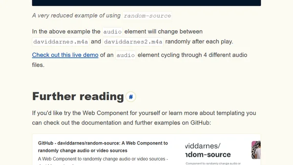 random-source Web Component