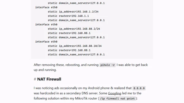 Pi-hole Revisited