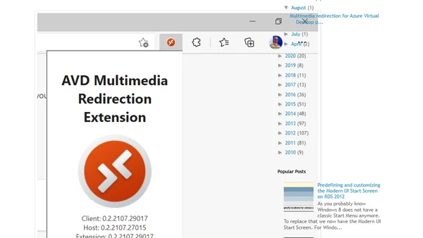 Multimedia redirection for Azure Virtual Desktop preview
