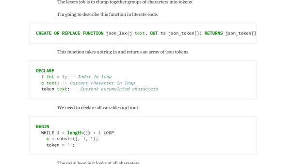 Exploring PL/pgSQL: Strings, arrays, recursion, and parsing JSON