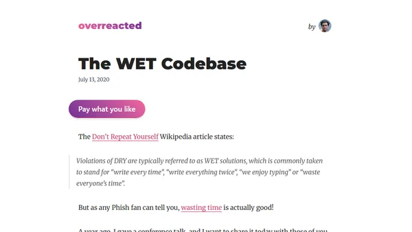 The WET Codebase