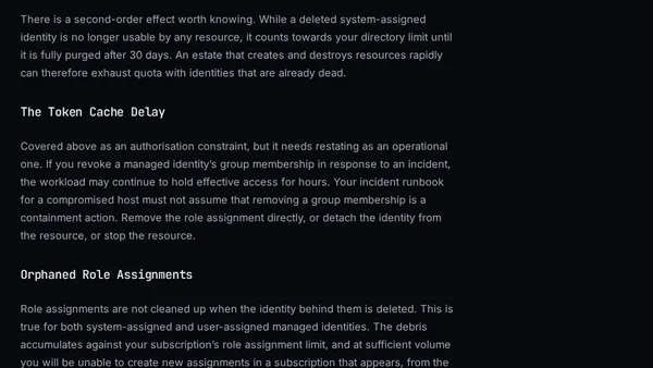 Azure Managed Identity Best Practices