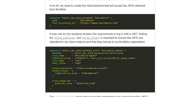 Using Buildkite OIDC with Hashicorp Vault