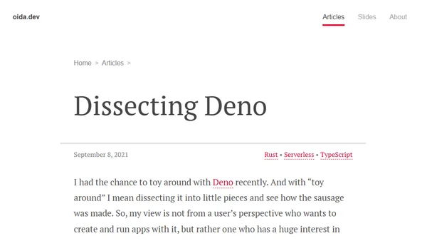 Dissecting Deno
