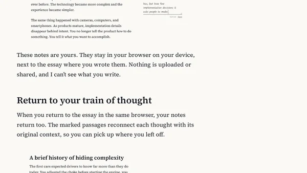 Making room for your thoughts while reading