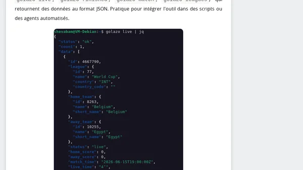 Suivre la Coupe du Monde et les championnats de foot dans son terminal