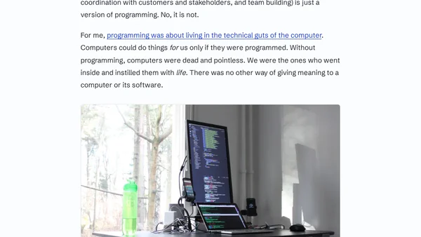 Farewell, programming