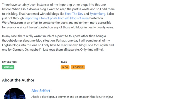 One Blog vs Many