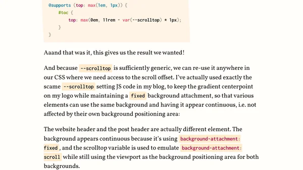 Hybrid positioning with CSS variables and max()