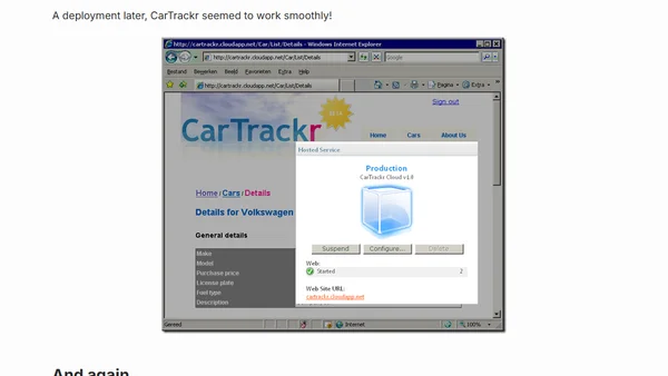 CarTrackr on Windows Azure - Part 5 - Deploying in the cloud
