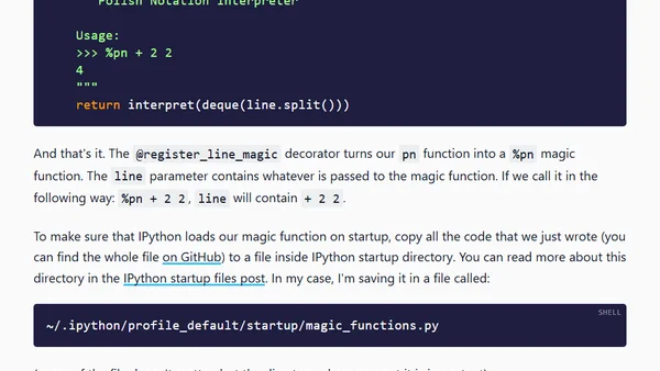 Creating Magic Functions in IPython - Part 1
