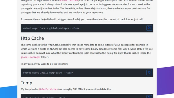 Clearing NuGet Caches
