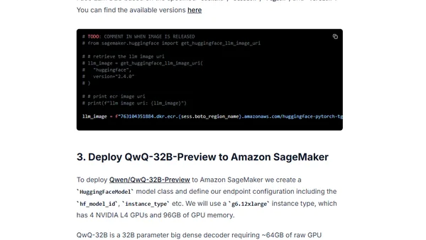 Deploy QwQ-32B-Preview the best open Reasoning Model on AWS with Hugging Face