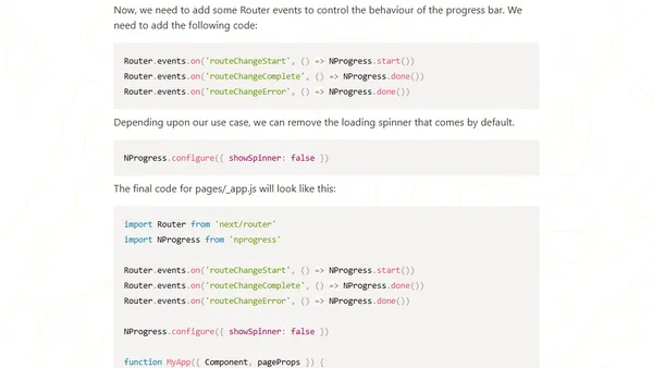 Progress Bar in Next.js