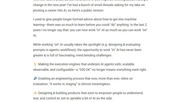 In AI, on AI