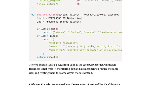 Freshness Is a Contract, Not a Note on a Dashboard