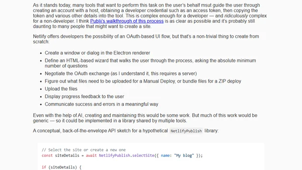 Who else would use a shared Electron library to create and deploy Netlify sites?