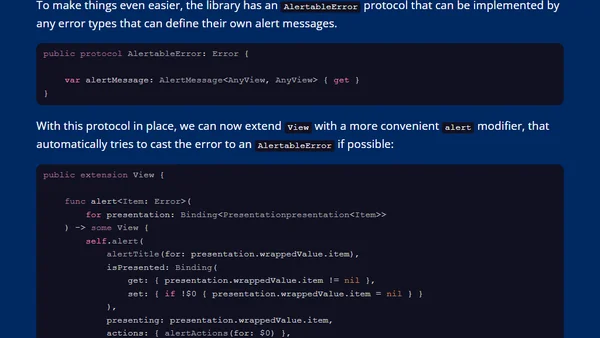 How to easily present alerts for async errors in SwiftUI