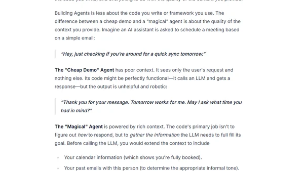 The New Skill in AI is Not Prompting, It's Context Engineering
