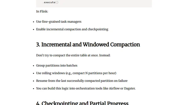 Managing Large-Scale Optimizations — Parallelism, Checkpointing, and Fail Recovery