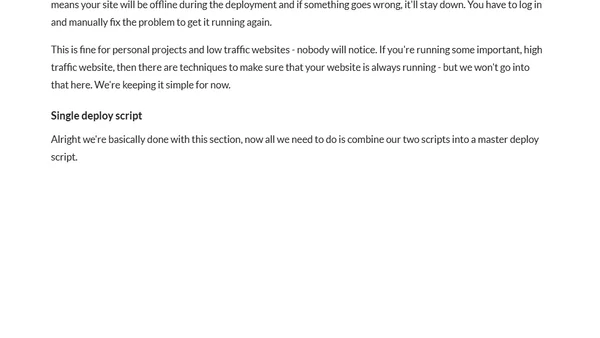Simple Django deployment part five: deployment automation