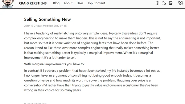 Selling Something New