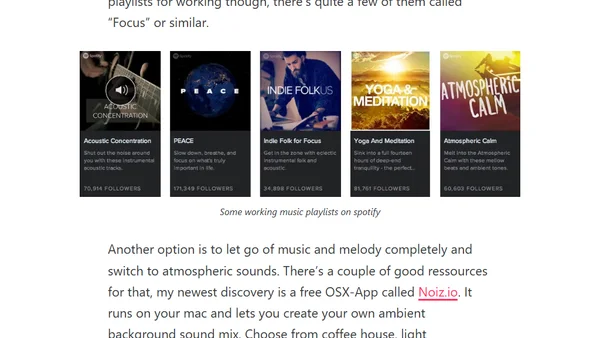 Music to work to