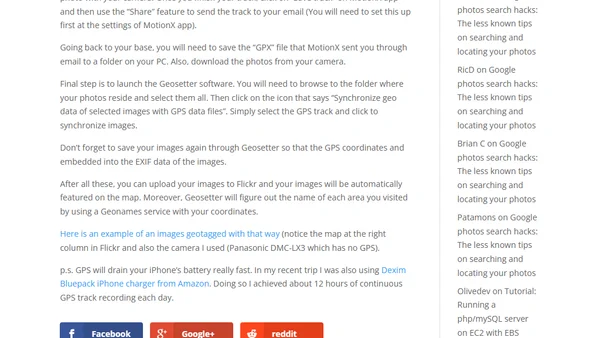 How to geotag photos from any camera using iPhone with iOS 4.0+