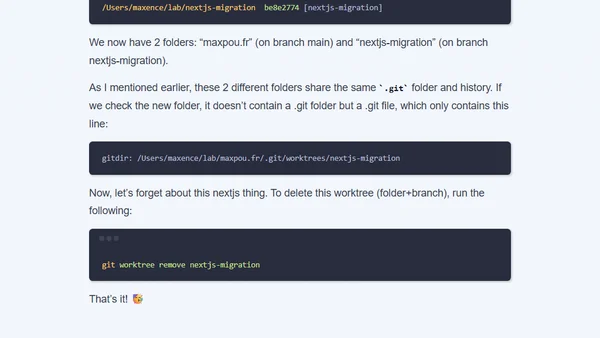 Simpler context switching with Git worktrees