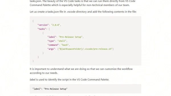 Script as a Task using VS Code IDE
