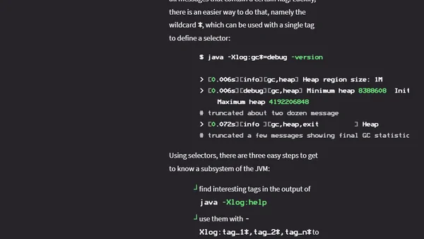 Unified Logging Of JVM Messages With The -Xlog Option