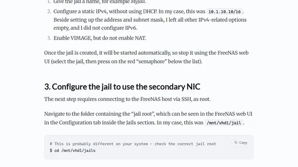 Solving FreeNAS jails on a dedicated NIC