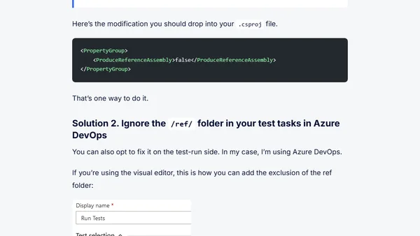 Solution: Unable to find .deps.json when running .NET 5 tests in Azure DevOps