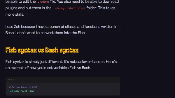 Bash vs Zsh vs Fish