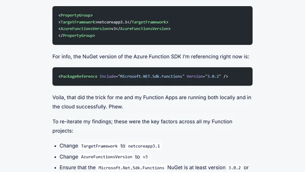 Issues with "Cannot bind parameter 'log' to type ILogger." after upgrading Azure Functions to v3