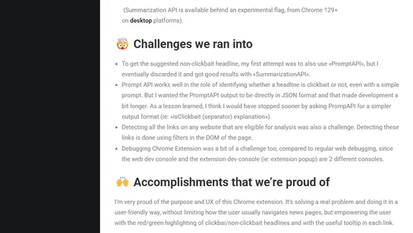 AI project: Clickbait Fixer, the Chrome Extension that detects and fixes clickbait links in any website with AI locally